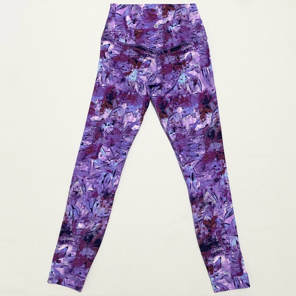 Lululemon Align High-Rise Pant Leggings 25" Iridescent Floral Multi Purple - Picture 2 of 5